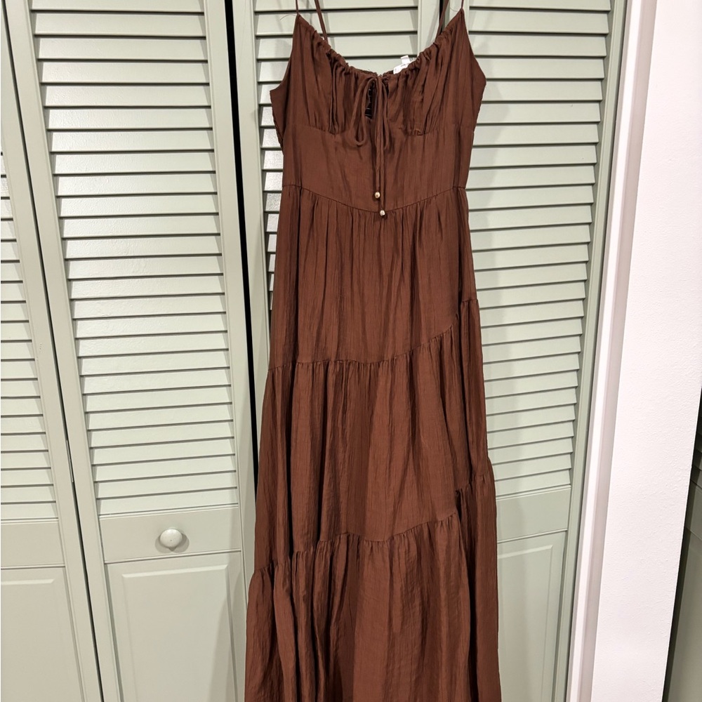 Chic Brown Maxi Dress